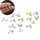 Wings Girls Body Jewelry Cartilage Helix Tragus Stud Earrings CZ Ear Piercing