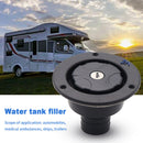 Automobile Car Fresh Water Fill Hatch RV Boat Lockable Inlet Filter (Black)