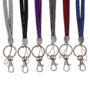 Rhinestone Crystal Card Holder Hanging Rope Neck Strap Lanyard Necklace
