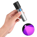 Portable 395nm 1200mAh UV Flashlight Mini Banknote Check Manicure Flashlight Kit