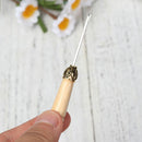 DIY Kit Wooden Handle Wig Crochet Hook Knitting Needle Weaving Braids Tools