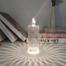 LED Diamond Candle Light Acrylic Crystal Night Lamp Home Bedroom Decor (A)