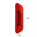4pcs Car OPEN Reflective Tapes Warning Mark Open Car Door Stickers (Red) Newly