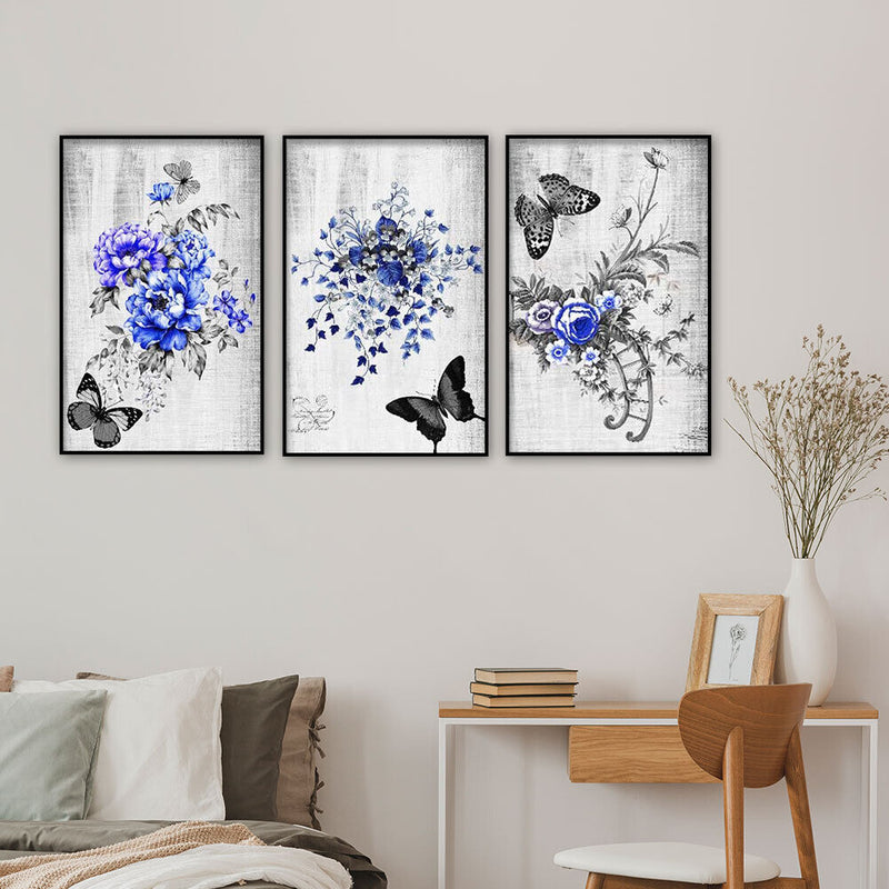 Home Hand Painted on Canvas DIY Butterfly Oil Paint By Numbers Drawing Kit Craft