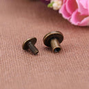 20pcs Copper Leather Craft Belt Wallet Solid Brass Nail Rivets Screws(8)