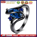 Women Fashion Popular Zircon Party Wedding Ring (Dark Blue)(7