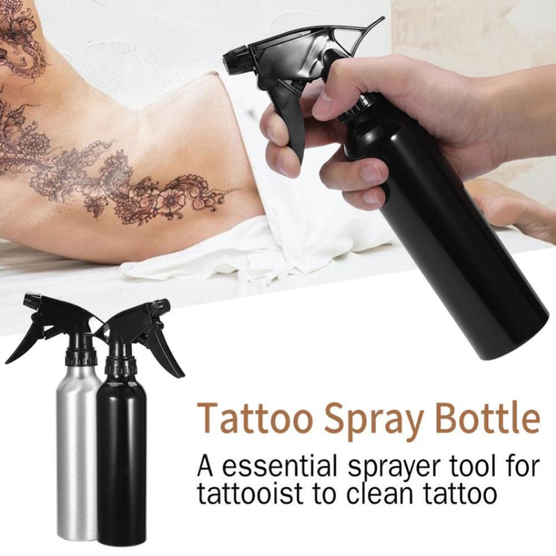 250mL Aluminum Professional Tattoo Bottle Permanent Makeup Sprayer (Black)