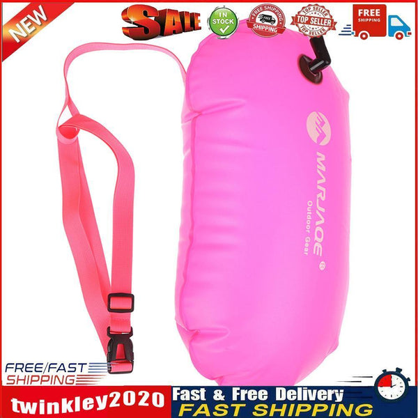 Inflatable Swimming Float Air Dry Bag PVC Buoy Water Sport Bag (Rose Red) Newly