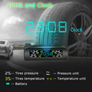 Solar Wireless Car TPMS Auto Tire Pressure Monitoring System + 4 External Sensor