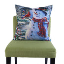 Christmas Snowman Cotton Linen Throw Pillow Case Cushion Home Sofa Decor(3)