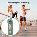 Sports Water Bottle Large Capacity Outdoor Portable Straw Water Cup (Green)