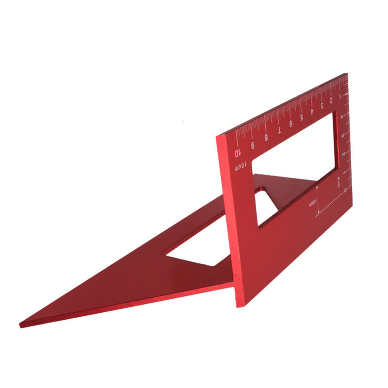 45/90 Degree Gauge Angle Ruler Carpenter Measuring Woodworking Tool (Red) Newly