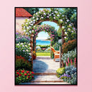 Full Cross Stitch Art Paint 11CT Stamped Yard Door Embroidery Wall Room Ornament