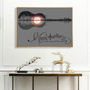 Sunset Guitar Tree Canvas Painted Oil Paint By Numbers Kit Bedroom Wall Art