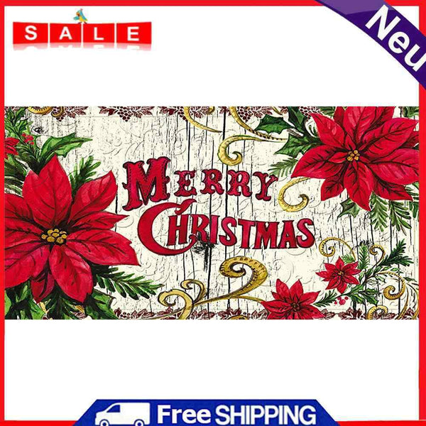Oil Paint By Numbers Christmas Flower Frameless Picture Craft Kit for Bedroom