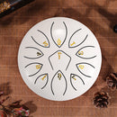6 Inch 11-Note Tongue Drum with Drumsticks Hand Pan Ethereal Drums (White)
