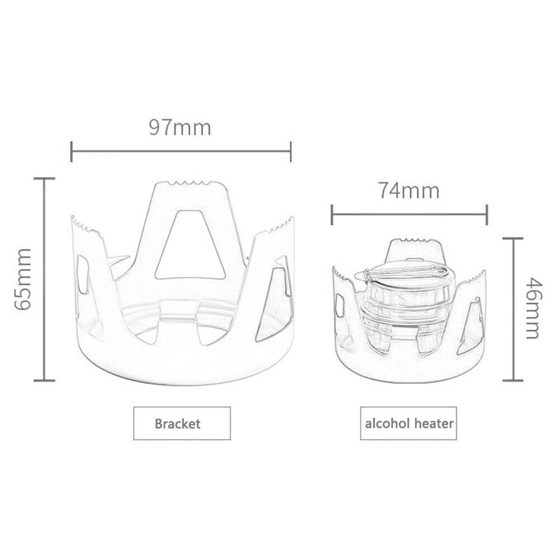 Mini Alcohol Stove Outdoor Camping Tourist Picnic Cooking Stove (Black) Newly
