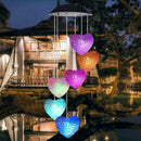 Wind Chimes Solar Powered LED Colorful Light Hanging DIY Garden Party Deco E6B4
