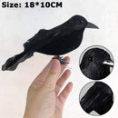 Halloween Stuffed Feather Crow Bird Black Ravens Fancy Prop Decor Home C9M2
