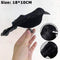 Halloween Stuffed Feather Crow Bird Black Ravens Fancy Prop Decor Home C9M2