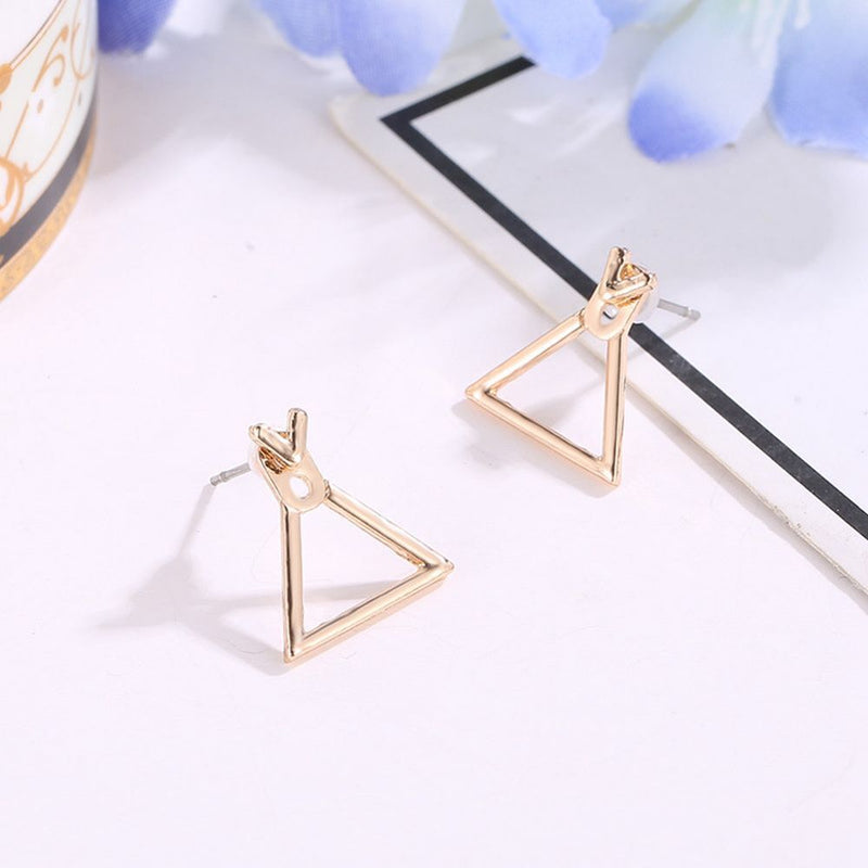 Design Geometric Earrings Triangle Dangle Drop Square Ear Studs Boho Jewelry