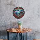 Round Truck Plate Metal Tin Sign for Bar Pub Club Garage Plate Wall Home Decor