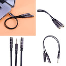 3.5mm Female Male, 2 Female Audio Splitter Cable Adapter Microphone Mic Y