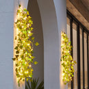 LED Solar Rattan Decorative Light String Outdoor Courtyard Leaf Lamps (B) Newly