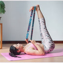 Adjustable Pilates Colored Printed D-Ring Belts Fitness Exercise Yoga Strap
