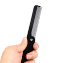 Foldable Hair Comb Women Hairdressing Men Moustache Beard Comb (Black) Newly