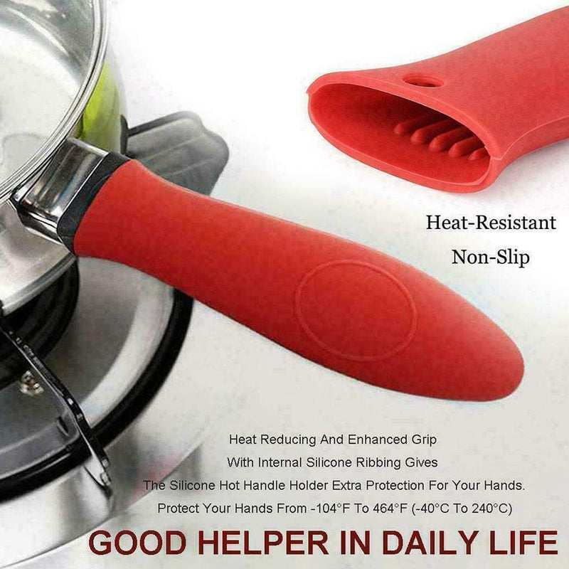 Pot Holder Cast Iron Hot Skillet Silicone Handle Cover D8FJ Pan NICE N1R0