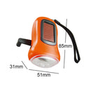 Hand Crank Solar Dynamo Torch Lamp Outdoor Emergency LED Flashlight (orange