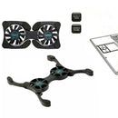 Foldable Mini Notebook Cooler Laptop USB Double Cooling 7T6T V0L1 Fan Stand Z0U6