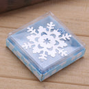 Metal Snowflake Bookmark Page Maker Pendant Wedding Birthday Gift with Box