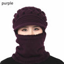 Cycling Velvet Warm Windproof Woolen Hat Winter Hat Balaclava Beanies Scarf Cap