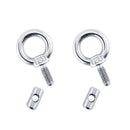 2pcs Lifting Eye Nut Fastener 304 Stainless Steel for Boat Caravan Camper A