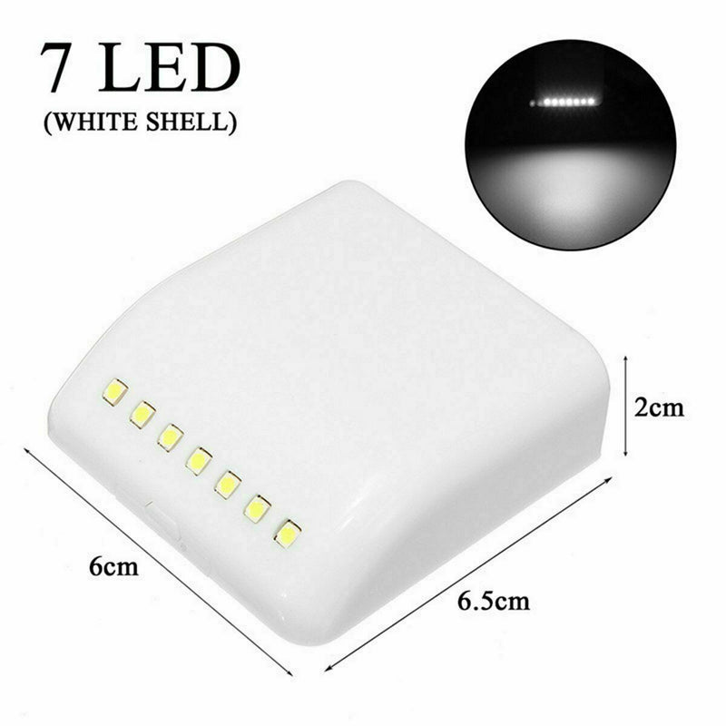 Wireless PIR Motion Sensor Night Light 7 LED Cabinet Battery Lamp Y7Q0 S H4I6