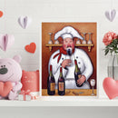 Oil Paint By Numbers Cook Frameless Picture Craft Kits for Home Living Room