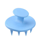 Pointed Tip Silicone Scalp Shampoo Massage Brush Head Acupoint Comb (Blue) Newly