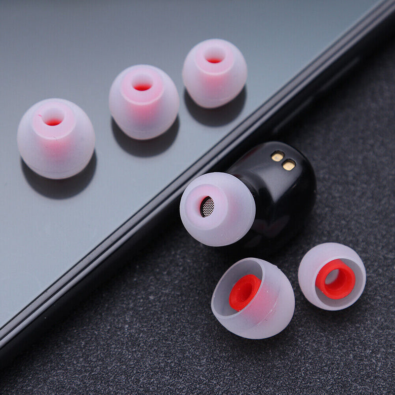 6pcs In Ear Earphone Silicone Earbuds Replace for KZ Headset (White+Red) Newly