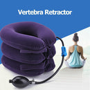 3-layered Air Inflatable Vertebra Retractor Neck Support Tractor (Purple) Newly