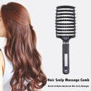 Scalp Massage Comb Bristle Curly Hair Brush Style Tools (Red+Black)