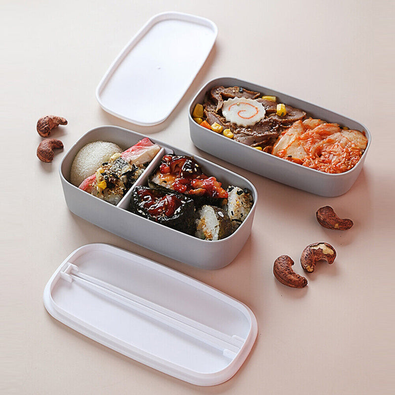 Portable Double Layer Box Kids Picnic Thermal Food Storage Container Supply