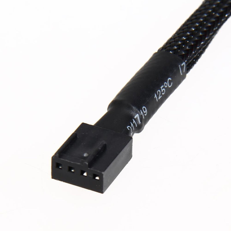 4pcs 4Pin PWM To 3/4 Dual PWM Adapter Computer Case Fan Power Sleeved Cable