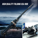 Sea Pole Spinning Foldable fishing rod Pen Pole Retractable FRP Carbon Fiber