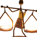 Creative Retro Metal Candle Holder Home Romantic Candlestick Ornaments (C) Newly