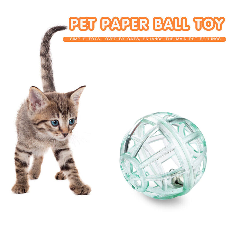 Kitten Scratch Rattle Ball Interactive Pet Hollowed Bell Cat Teaser Toys