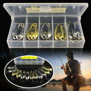 mini trout Spoon Spinner Feather Treble Hook Fishing metal Lures Crank Bait