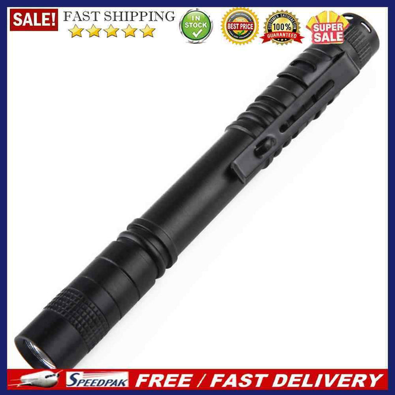 Pen Light Mini Portable LED Flashlights Waterproof Switch Camping Hiking To