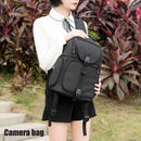 Waterproof Camera Storage Shoulder Crossbody Bag Carrying Backpack (Black)